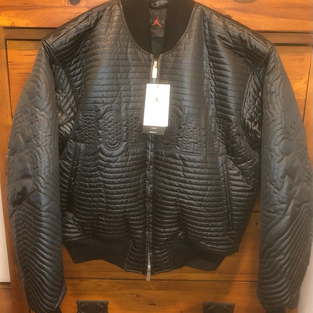 Jordan Flight Varsity Full-Zip Quilted Jacket Black Full-Zip II5324-010 Size S